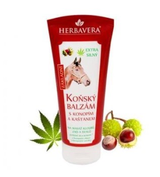 Koňský balzám konopí-kašt-kostival HERBAVERA 200ml