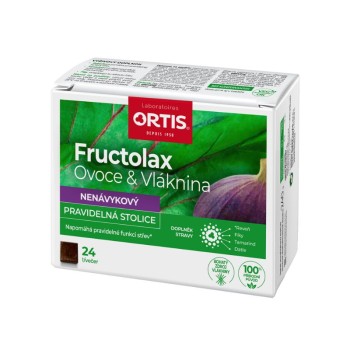 Fructolax Ovoce&Vláknina žvýkací kostky 24ks
