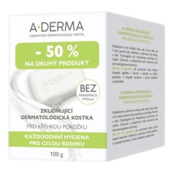 A-DERMA Zklidňující dermatologická kostka 100g