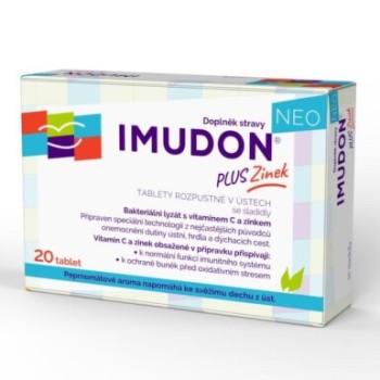 IMUDON NEO + Zinek tbl.20 rozp.v ústech se sladidly