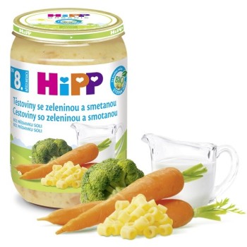 HiPP Těstoviny se zeleninou a smetanou BIO 8m 220g