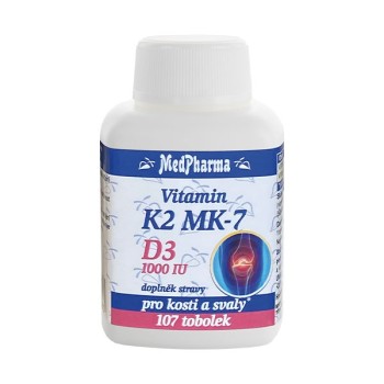 MedPharma Vitamin K2 MK-7 + D3 1000 IU 107tob
