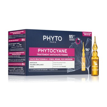 PHYTO PHYTOCYANE Péče proti reakčnímu vypadávání vlasů pro ženy 12x5ml