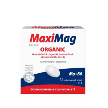 MaxiMag Organic 42 potahovaných tablet