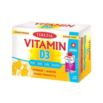 TEREZIA Vitamín D3 1000 IU tob.90+D3 400 IU 10ml