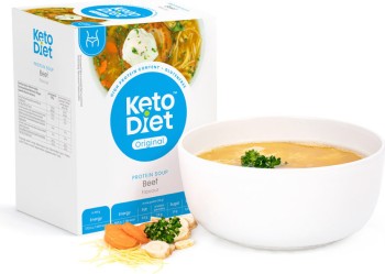 KetoDiet Proteinová polévka kuřecí s nudlemi 7x33g
