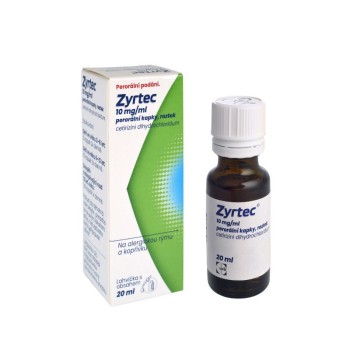 ZYRTEC 10mg/ml perorální kapky, roztok 20ml