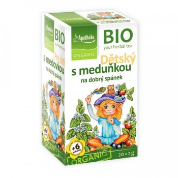 Apotheke BIO Dětský čaj s meduňkou na dobrý spánek 20x2g