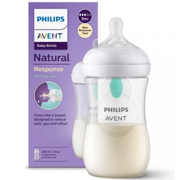 Avent Láhev Natural Response s ventilem AirFree 260ml 1m+