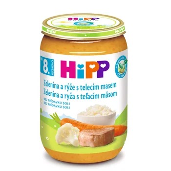 HiPP Zelenina a rýže s telecím masem BIO 8m 220g