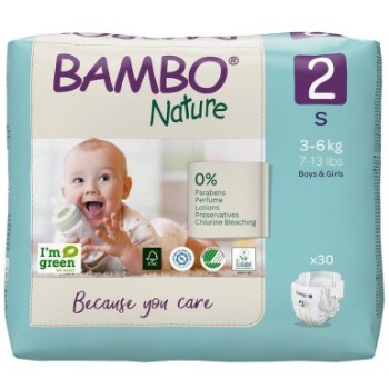 Bambo Nature 2 dětské plenkové kalhotky 3-6kg 30ks