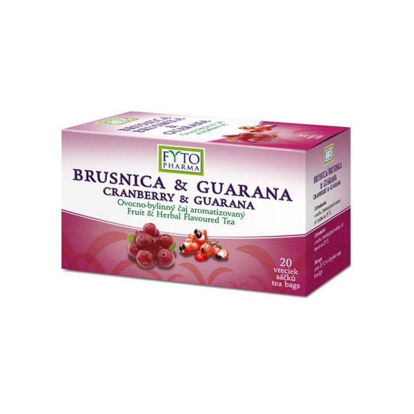 Fytopharma Ovocno-bylinný čaj brusinka & guarana 20 x 2g