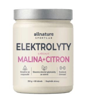 Allnature Sportlab Elektrolyty malina+citron 310g