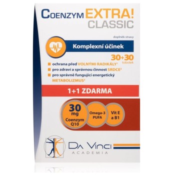 Coenzym EXTRA! Classic 30mg DaVinci 30tob + 30tob ZDARMA