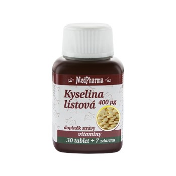 MedPharma Kyselina listová 400mcg 37tbl