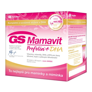 GS Mamavit Prefolin + DHA 30 tablet + 30 kapslí