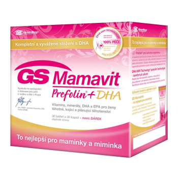 GS Mamavit Prefolin+DHA 30 tablet + 30 kapslí