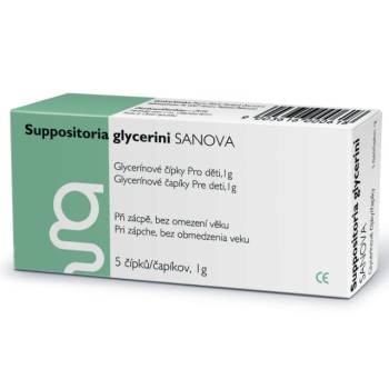 SUPP.GLYCERINI SANOVA Glycerín.čípky Děti 1g 5ks