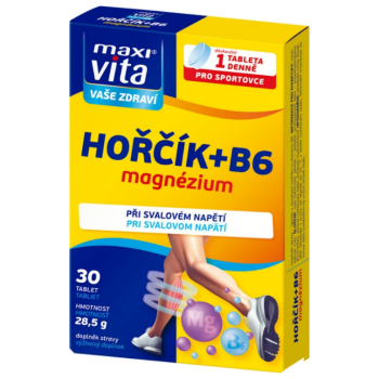 Maxi Vita Hořčík + vitamín B6 30 tablet