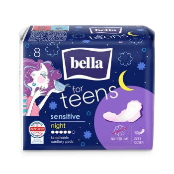 Bella for teens hygieni.vložky Sensitive night 8ks