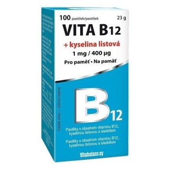 Vita B12 + Kyselina listová 1mg/400mcg 100tbl
