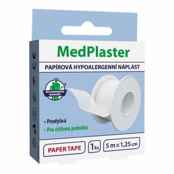 MedPlaster Náplast papírová cívková 5mx1.25cm