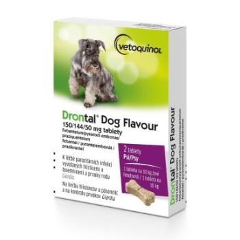 Drontal Dog Flavour 150/144/50mg psy tbl.2