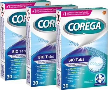 Corega Bio Tabs čisticí tablety 3 x 30ks