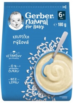 Gerber Natural rýžová krupička 180g 6M+