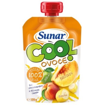 Sunar Cool ovoce broskev jablko banán 120g