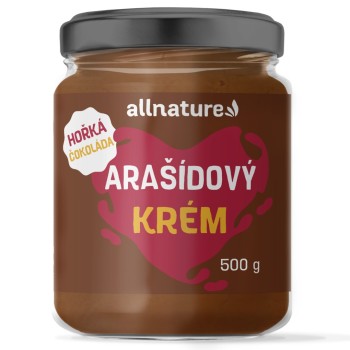 Allnature Arašídový krém s hořkou čokoládou 500g