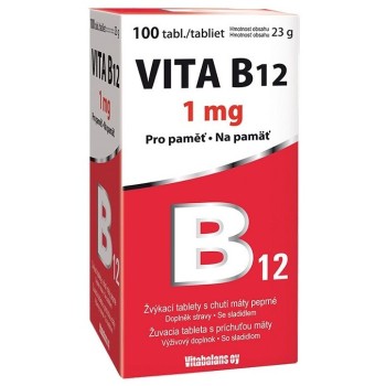 Vita B12 1mg s příchutí máty 100tbl