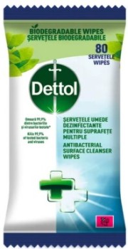 DETTOL Antibakteriální ubrousky na povrchy 80ks