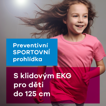 Preventivní sportovní prohlídka s klidovým EKG (pro děti do 125 cm)
