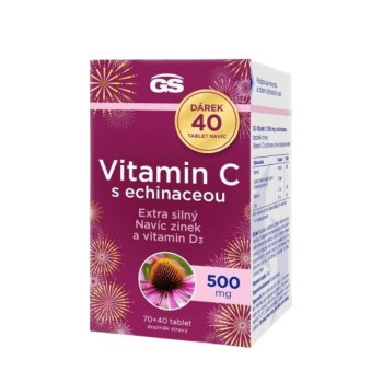 GS Vitamin C 500mg s echinaceou tbl.70+40 dárek