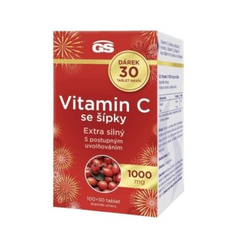 GS Vitamin C 1000mg se šípky100 tablet+30 dárek