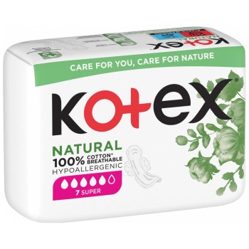 Kotex Natural vložky Super 7ks