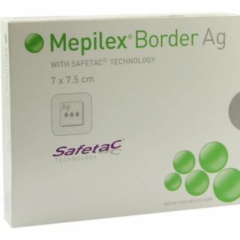 Krytí Mepilex Border Ag Antimikr.silik.7x7.5cm 5ks