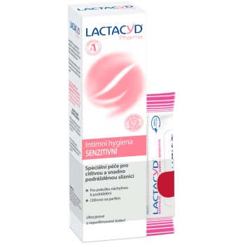 Lactacyd Pharma senzitivní 250ml+ubrousky ZDARMA