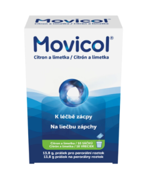 Movicol k léčbě zácpy citron+limetka 10x13.8g