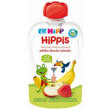 HiPP Hippis Kapsička Jablko-Banán-Jahoda Bio 100g