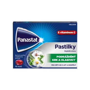 Panastat bylinné pastilky s vitamínem C příchuť malina 16ks