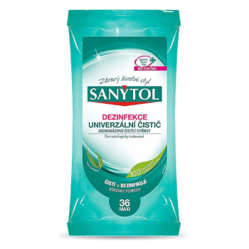 SANYTOL dezinfekce jednorázové čistící utěrky 36ks
