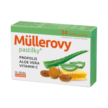 Müllerovy pastilky s propolisem a Aloe vera 24ks