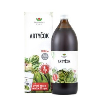 Artyčok šťáva 1000ml + dárek Artyčok cps.30 EkoMedica