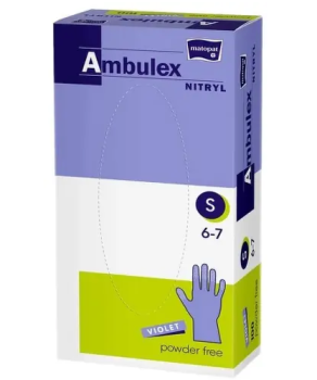 Ambulex Nitryl rukavice nepudrové violet S 100ks