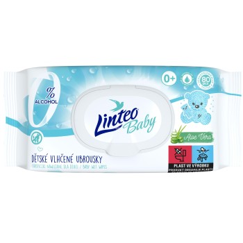 Linteo Baby Vlhčené ubrousky s Aloe vera 80ks