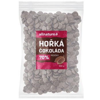 Allnature Čokoláda hořká 70% pecičky 500g