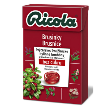 RICOLA Brusinky bez cukru 40g