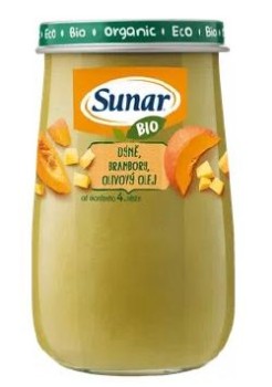 Sunar BIO příkrm Dýně+brokol.bramb+oliv.olej 190g